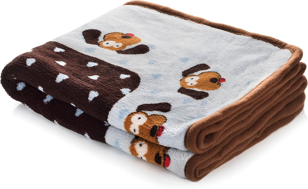 Snuggle Puppie authentic imported pet fleece blanket material closeup highlighting the no tear technology