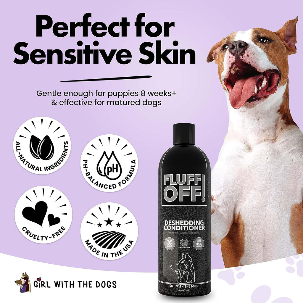 Premium organic pet conditioner with coconut oil and omega fatty acids