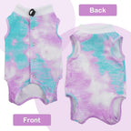 PUMYPOREITY cat spay surgical onesie showing hook and loop closure design