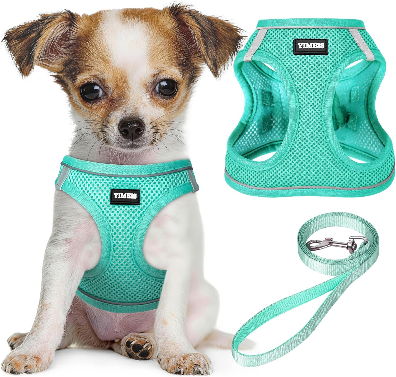 YIMEIS Dog Harness and Leash Set, No Pull Soft Mesh Pet Harness, Reflective Adjustable Puppy Vest for Small Medium Large Dogs, Cats (Pink, X-Small (Pack of 1) - Image 11