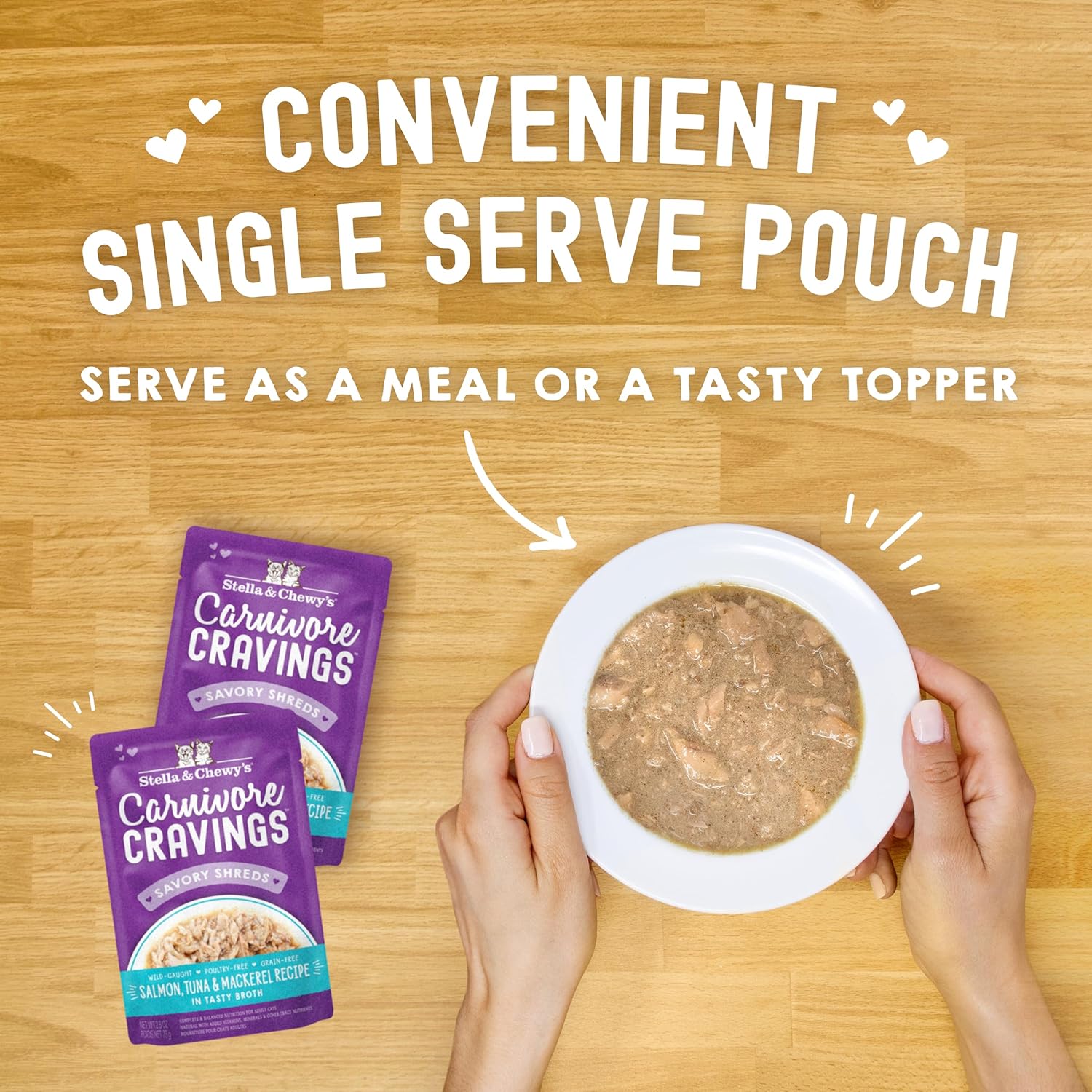 Stella and Chewys complete feline meal wet pouches back view