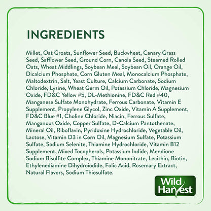 Texture and ingredients of Wild Harvest seed blend