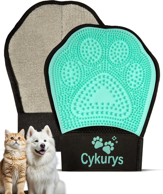 Cykurys pet hair removal glove front view for grooming