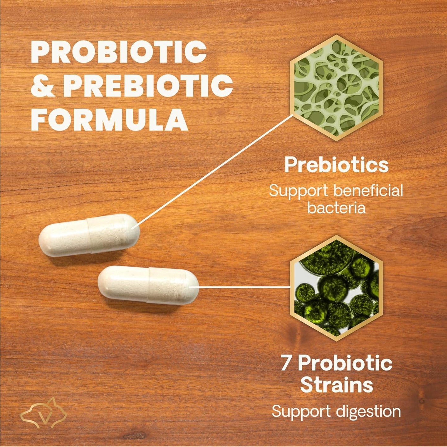 VetriScience non dairy probiotic and prebiotic formula for pet gas and diarrhea relief