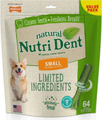 Nylabone Nutri Dent Dog Dental Chews - Natural Dog Teeth Cleaning & Breath Freshener - Dental Treats for Dogs - Filet Mignon Flavor, Small (64 Count) - Image 13