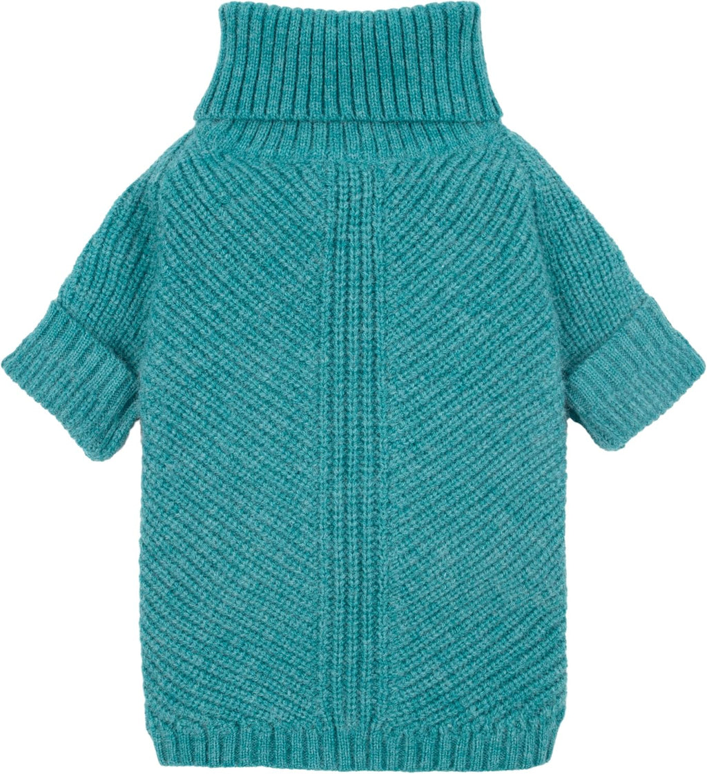 Fitwarm Thermal Knitted Dog Sweater Doggy Winter Coat Pet Clothes Doggie Turtleneck Jacket Puppy Outfits Cat Sweatsuit Sage Green Medium - Image 14