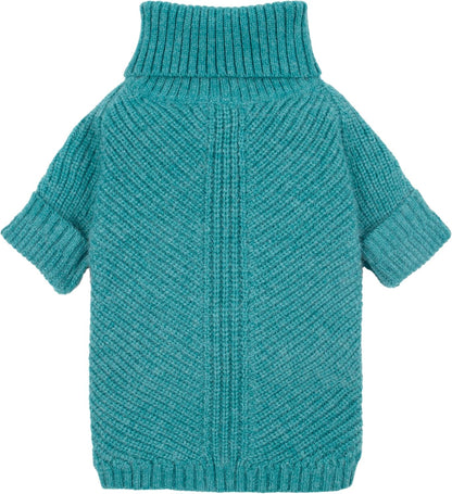 Fitwarm Thermal Knitted Dog Sweater Doggy Winter Coat Pet Clothes Doggie Turtleneck Jacket Puppy Outfits Cat Sweatsuit Sage Green Medium - Image 14