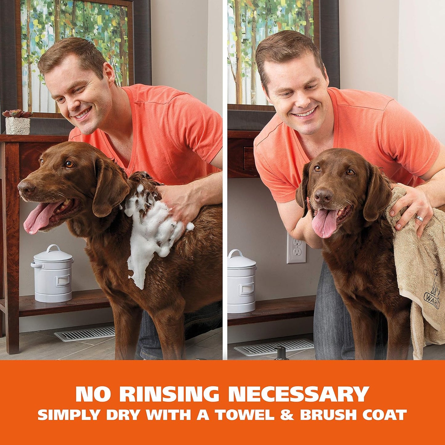 Wahl USA waterless pet shampoo ingredients label