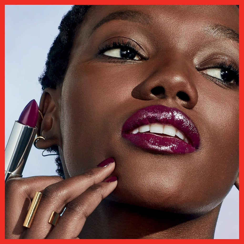 Moisturizing lip color packaging showing official shade number and details