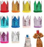PET SHOW 10pcs Mini Small Dog Hats Cat Birthday Party Hat Rabbit Hats for Holiday Wedding Puppies Kittens Costume Accessories - Image 10