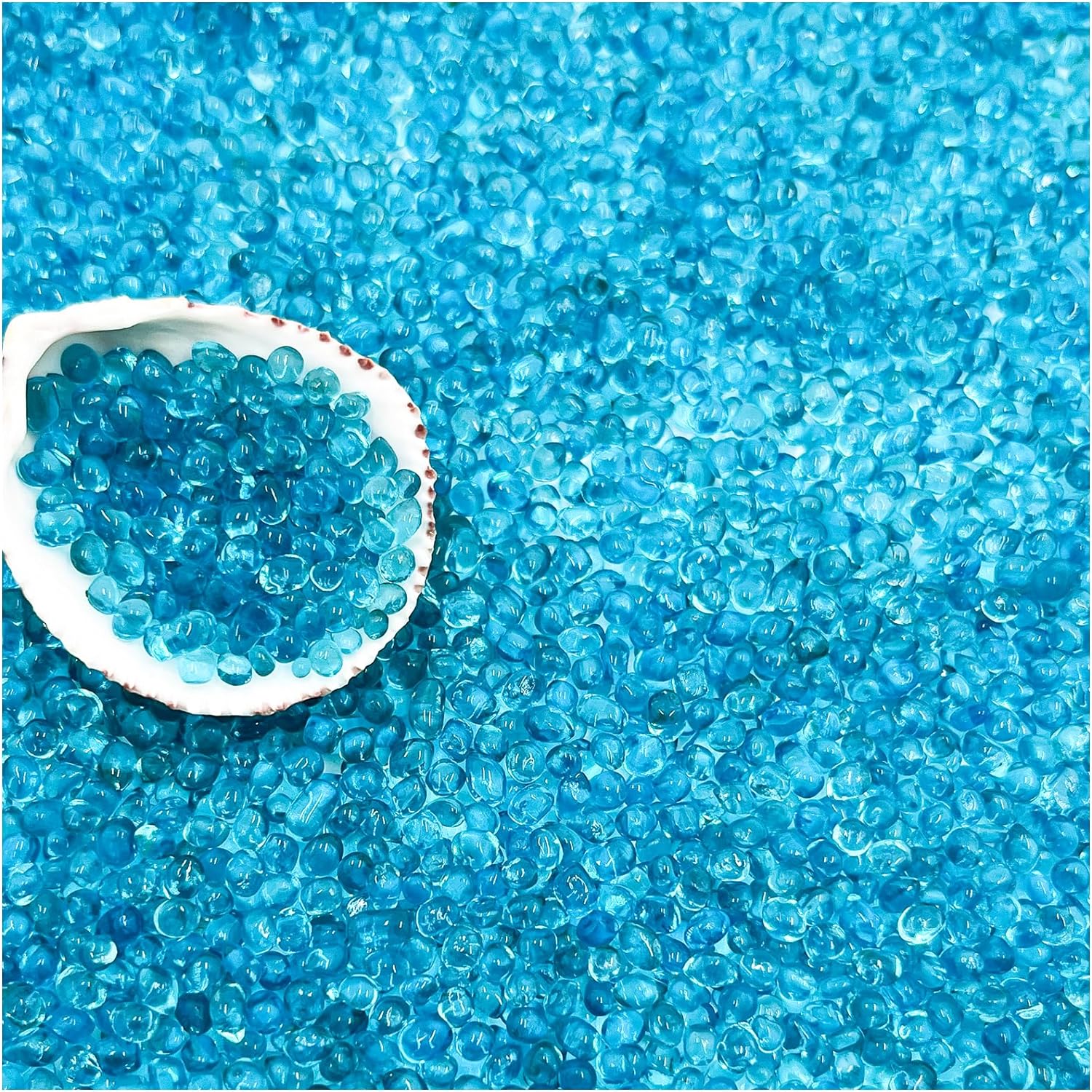 BXI 2.2 Pounds blue aquarium glass substrate front view