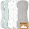 KeaBabies 5-Pack organic muslin burp cloths in Nordic pattern