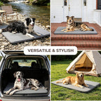 Dual-sided reversible pet mat for outdoor travel