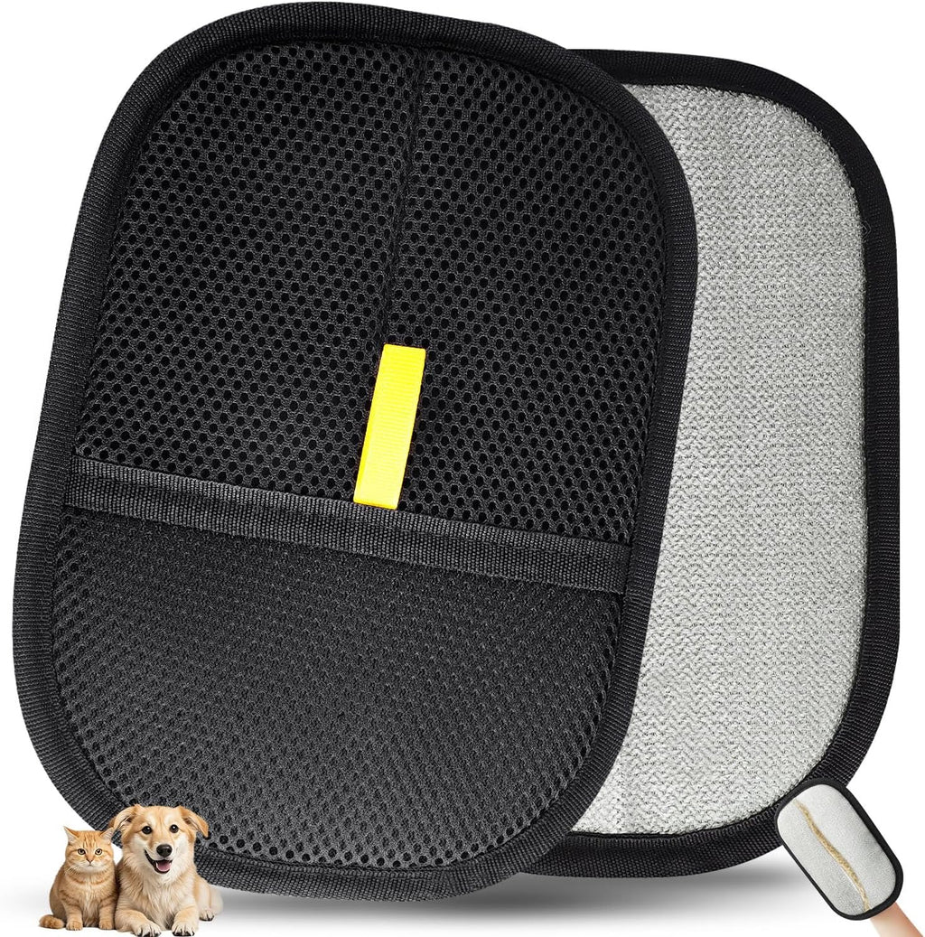 INABULETWO pet hair removal gloves brush front view