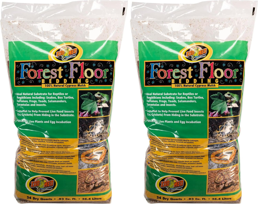Reptile habitat setup using forest floor bedding