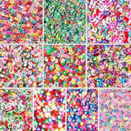 EHOPE 10000 Pieces 3D Polymer Nail Art Slices front view showing assorted designs