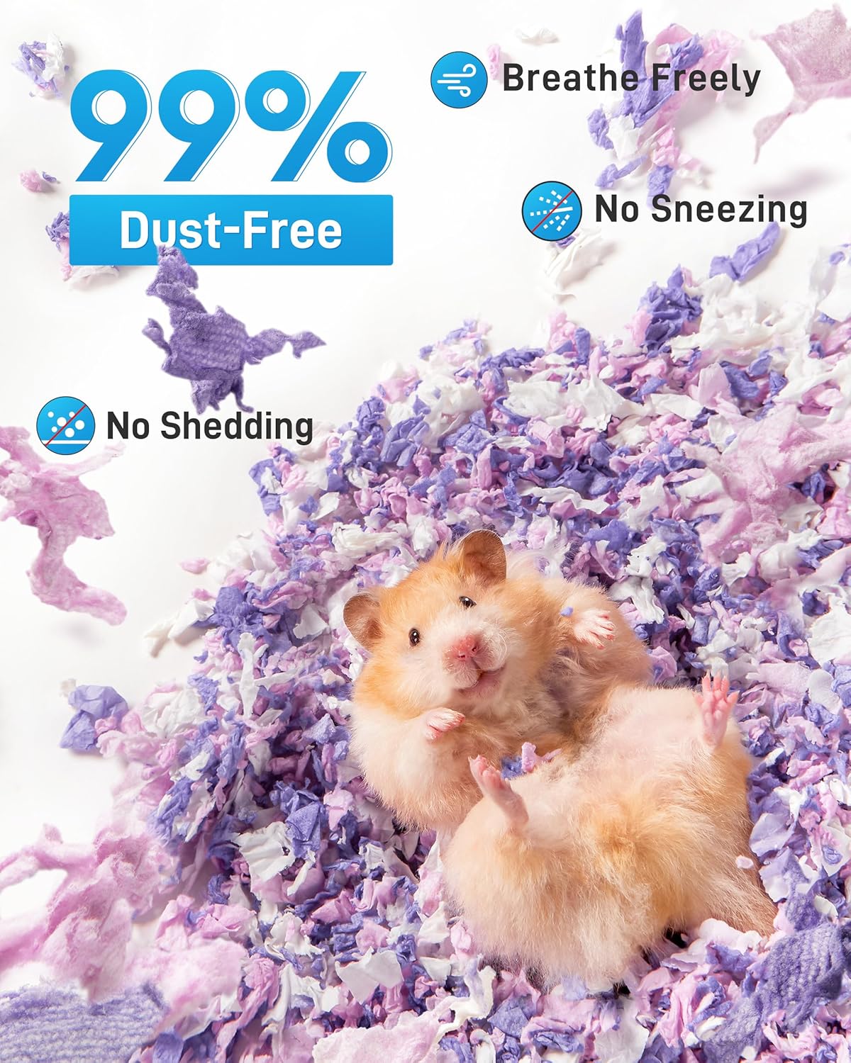 Close up of Bucatstate paper bedding texture for small animals
