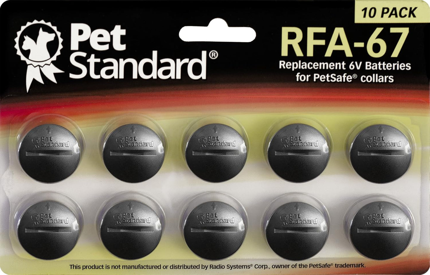 PET Standard Replacement RFA-67 6V Lithium Batteries Compatible with PetSafe Battery-Operated Pet Products and Specific Dog Receiver Collars - RFA-67D-11 (Pack of 10) - Image 1