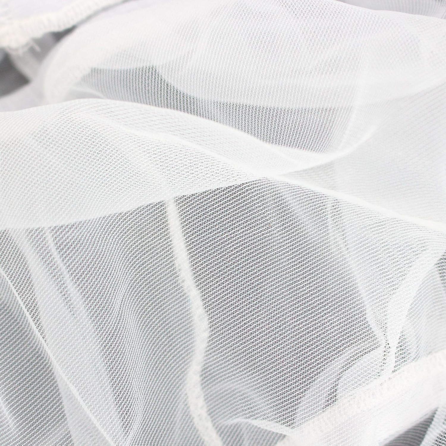 Stretchy nylon gauze bird cage skirt elastic band detail view