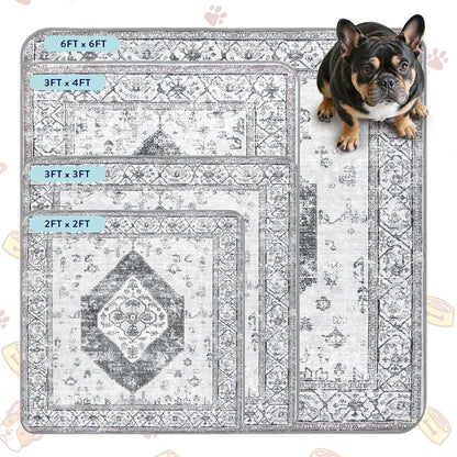 Lahome Reusable Washable Puppy Pads - 2 Pack Super Absorbent & Waterproof Dog Training Mats for Potty, Crate and Floor - Leakproof Pee Pads with Non-Slip Backing (Gray, 36"x48") - Image 9