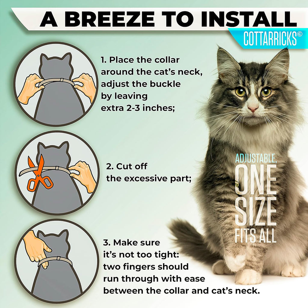 Side view of Zodiac flea and tick collar for feline protection