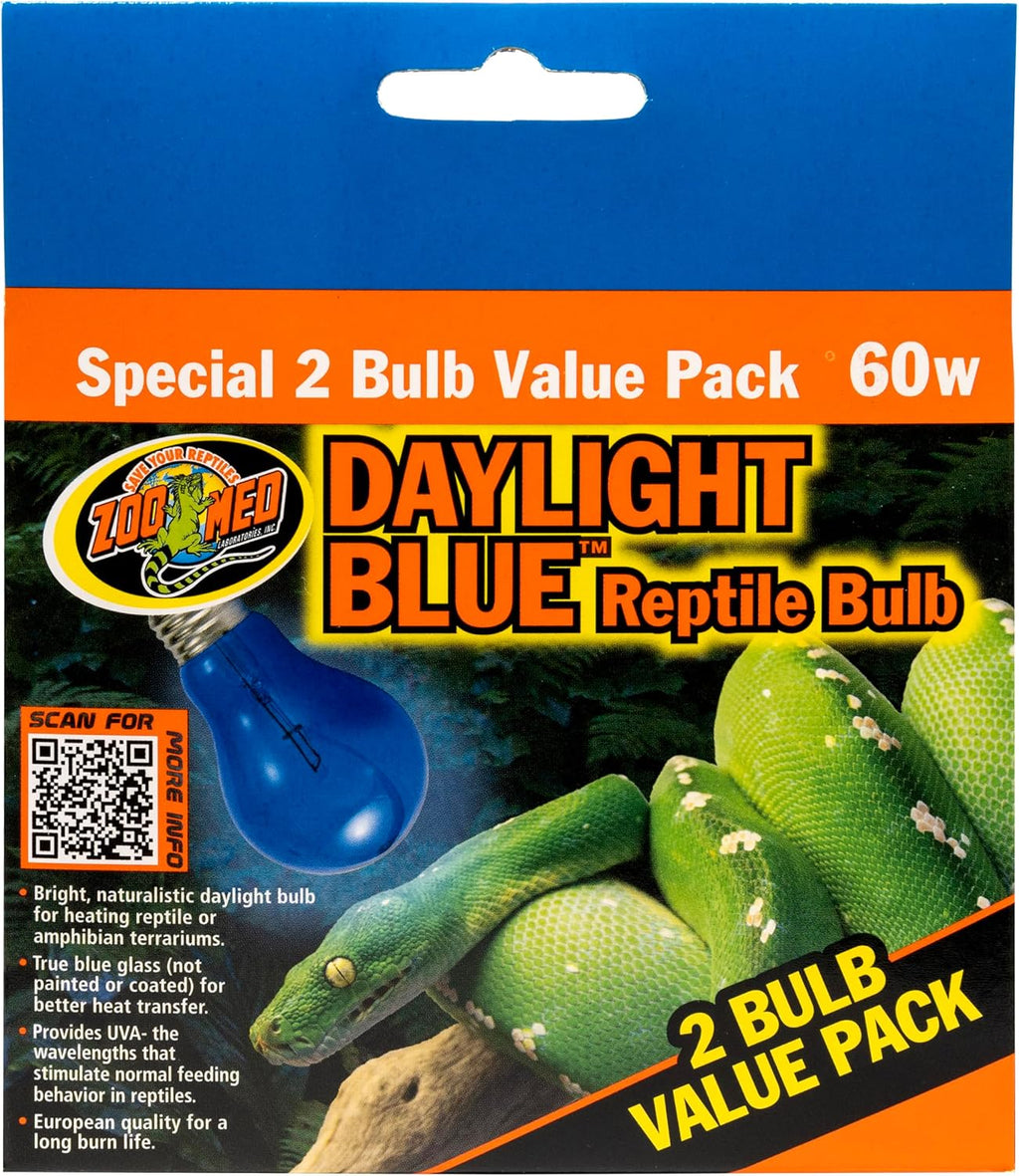 True blue glass terrarium bulb close up