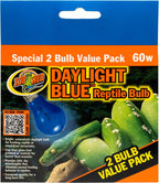 True blue glass terrarium bulb close up