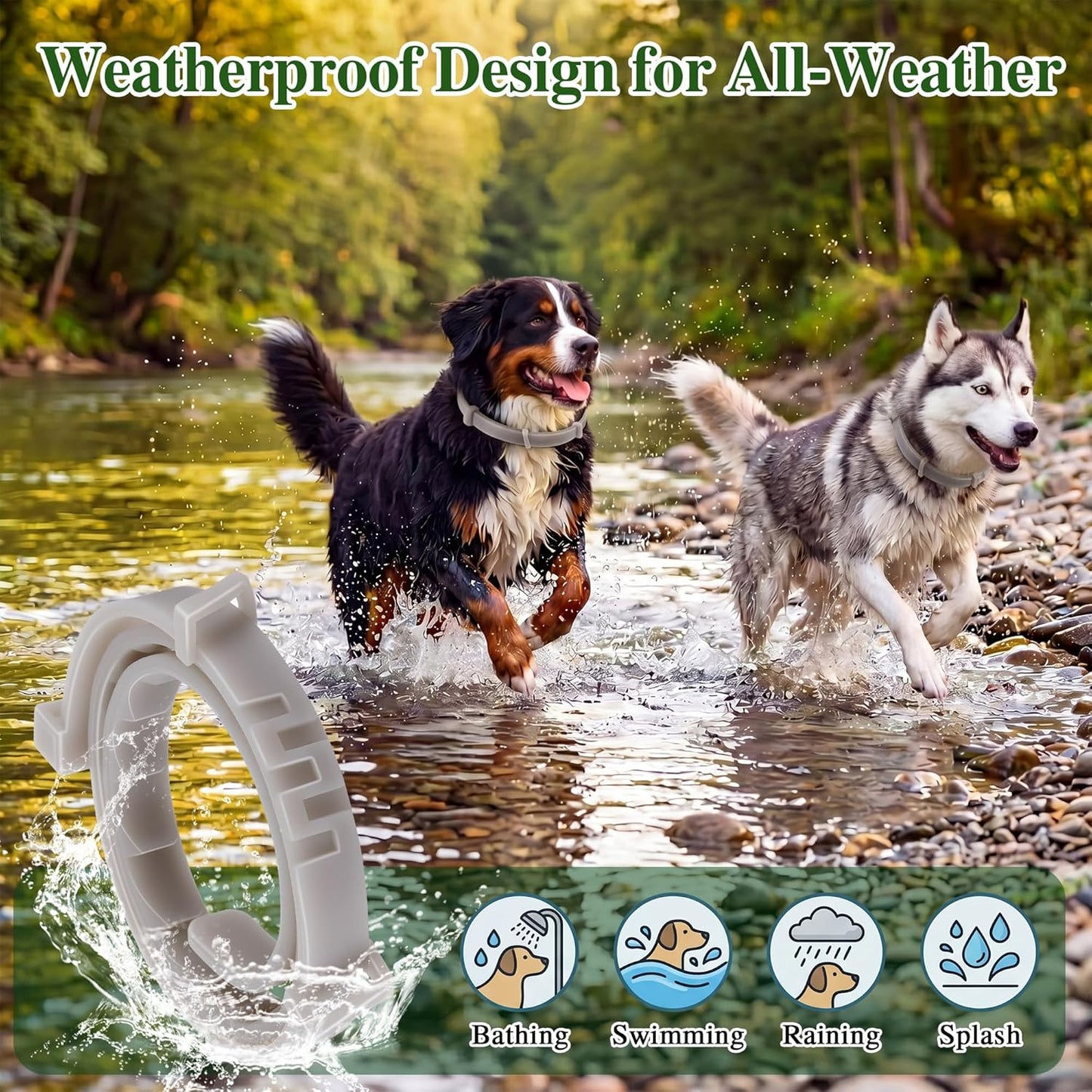 Flea and Tick Collar for Dogs with Natural Essential Oils, Glow in The Dark Dog Collars for Night Walking, Waterproof & Adjustable Flea and Tick Prevention for Dogs, Puppies, 2 Pack, Fluorescent Glow - Image 9