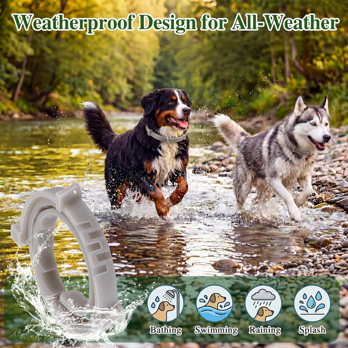 Flea and Tick Collar for Dogs with Natural Essential Oils, Glow in The Dark Dog Collars for Night Walking, Waterproof & Adjustable Flea and Tick Prevention for Dogs, Puppies, 2 Pack, Fluorescent Glow - Image 9