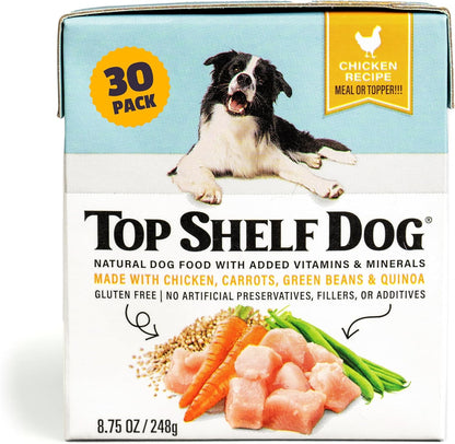Fresh Dog Food, All Natural Complete Meal or Kibble Topper, Shelf Stable Premade Wet Recipe with Added Vitamins & Minerals for Picky Eaters Puppies Seniors (Chicken 6 x 8.75oz Cartons) - Image 12
