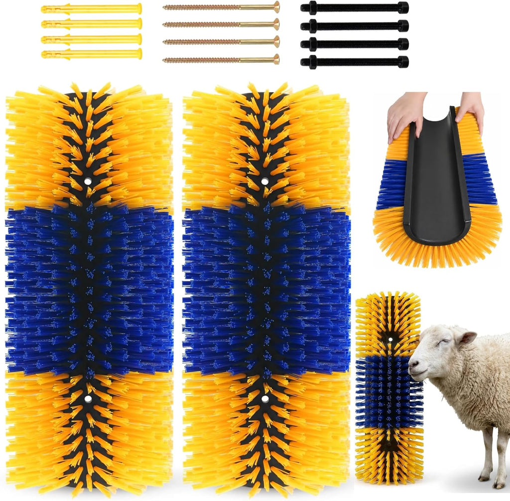 Premium animal back scratcher for horse stable installation