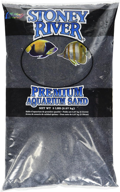 Estes Marine Sand Black 5 Pound bag front view aquarium substrate