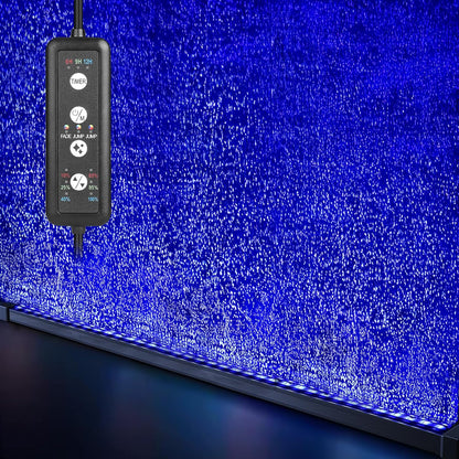 Fishkeeper Submersible Fish Tank Light 9W front view showcasing the LED light bar and integrated bubble holes.