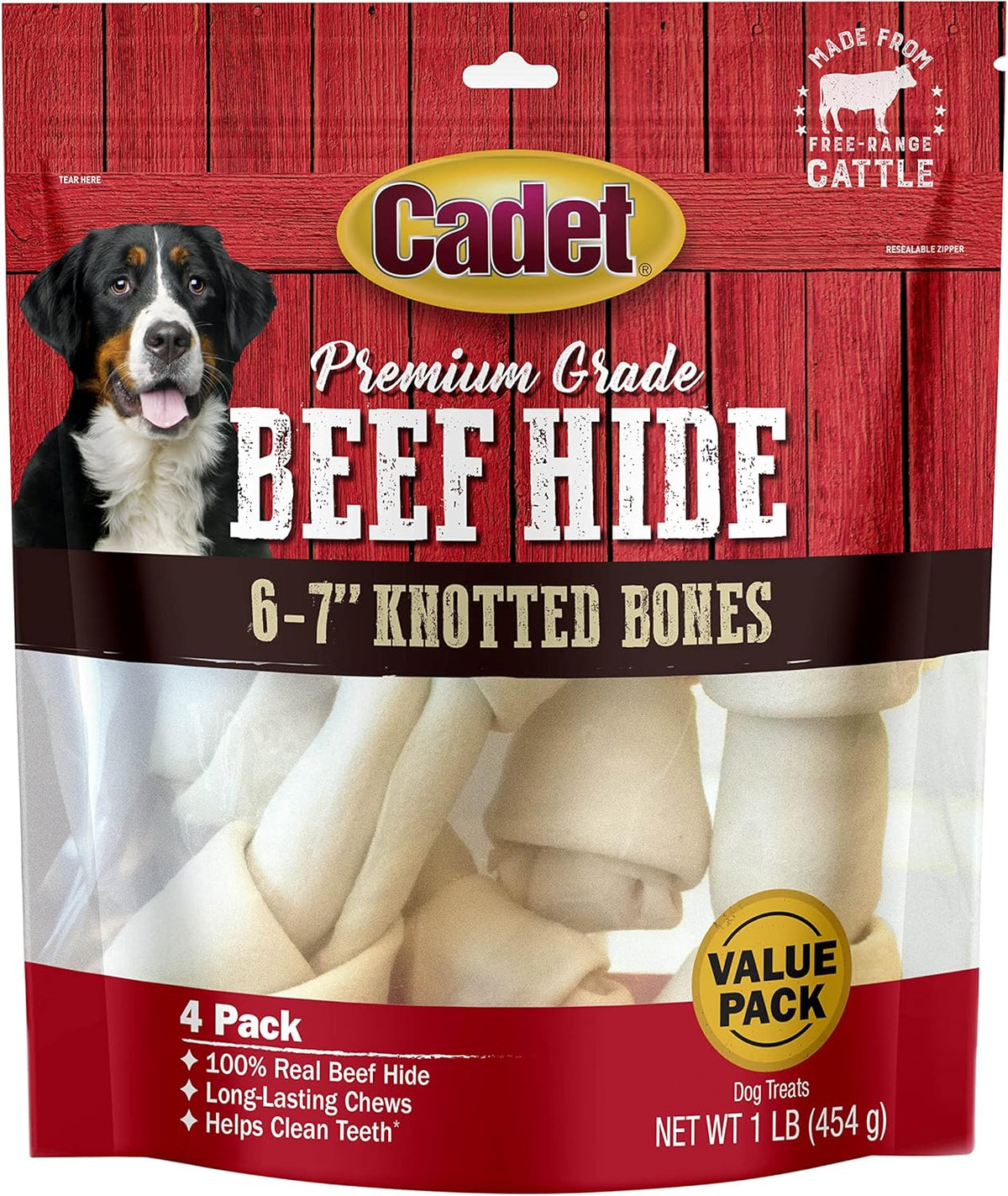 Cadet Premium Grade Beef Hide, Long-Lasting Rawhide Rolls, Single-Ingredient Dog Chews for Large Breeds, 10-Inch, 8 Count - Image 9