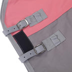 Close up view of the durable 1200D ripstop polyester material and 210T taffeta lining on the LEAFOREST pony sheet.