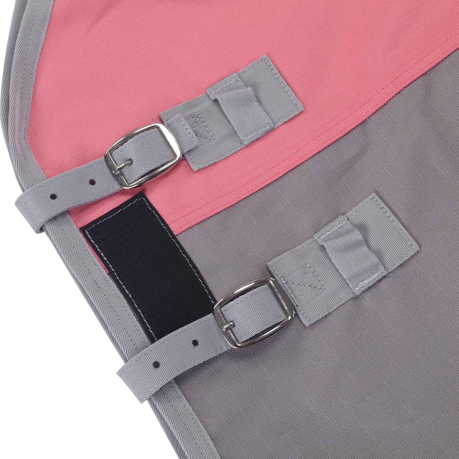 Close up view of the durable 1200D ripstop polyester material and 210T taffeta lining on the LEAFOREST pony sheet.