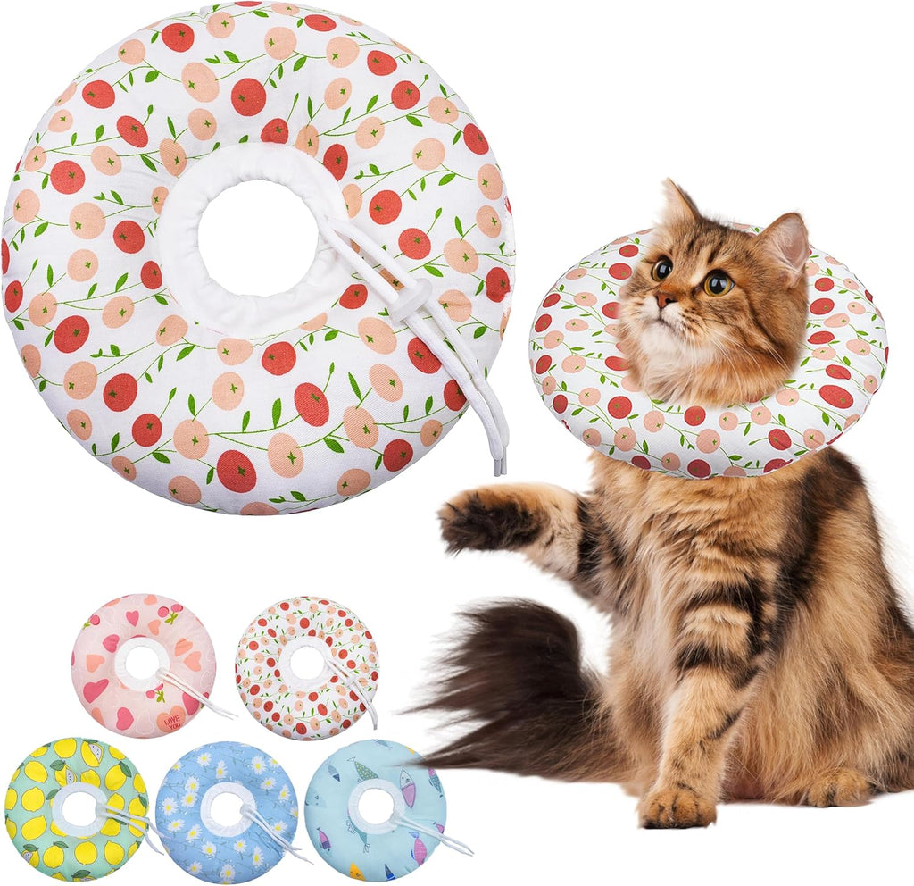 Seyezo Cat Cone Collar Soft, Adjustable Cat Recovery Collars Spay Cones to Stop Licking, Cute Donut E Collar After Surgery, Anti-Lick Recovery Elizabethan Collar for Kittens (Donut Pink, Small) - Image 14