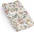 Sweet Jojo Designs vintage floral baby changing pad cover front view