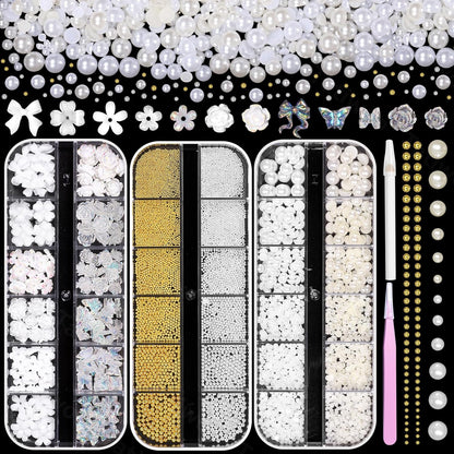 Belicey 3D nail art charms kit front view in packaging
