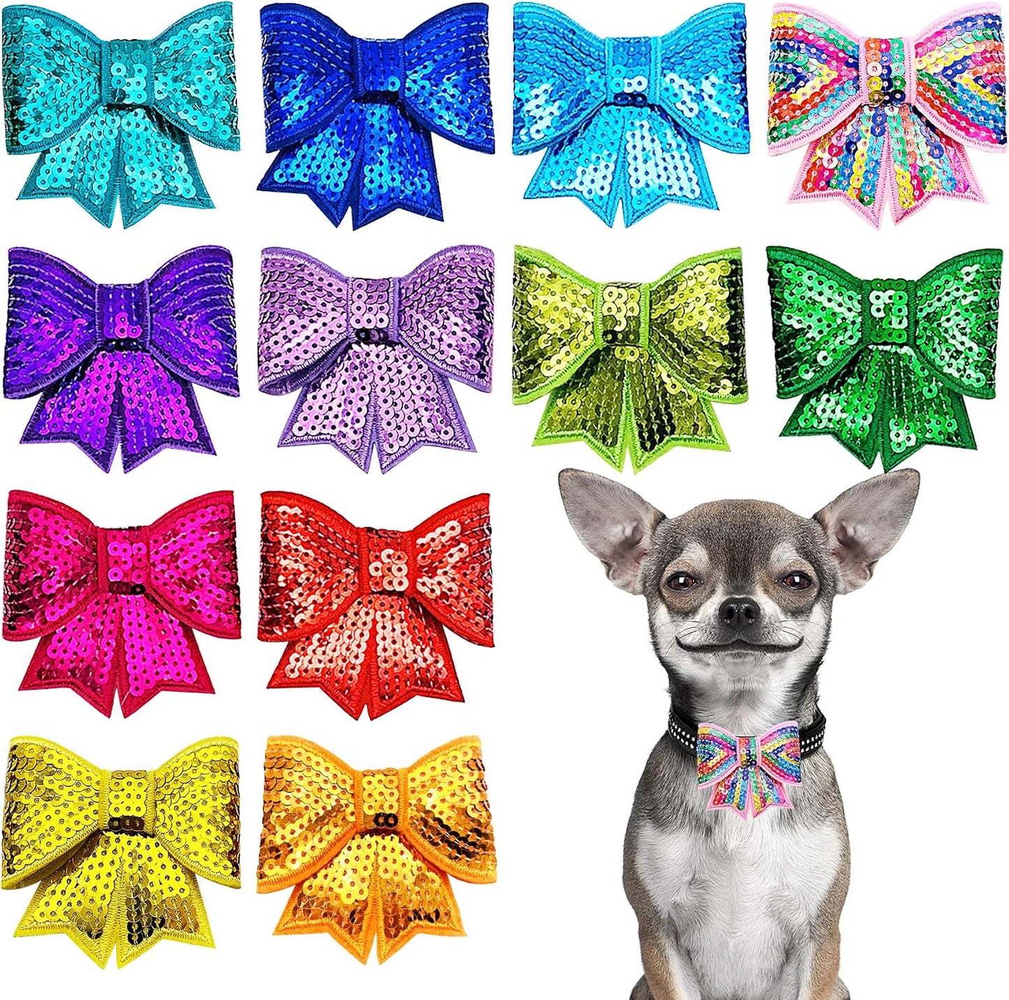 PET SHOW medium dog collar embellishments side view demonstrating flexible fit