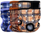 Washable dog sanitary pants pack packaging display highlighting authentic imported quality.
