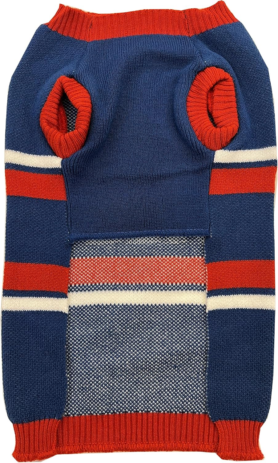 Embroidered Buffalo Bills logo on royal blue pet apparel