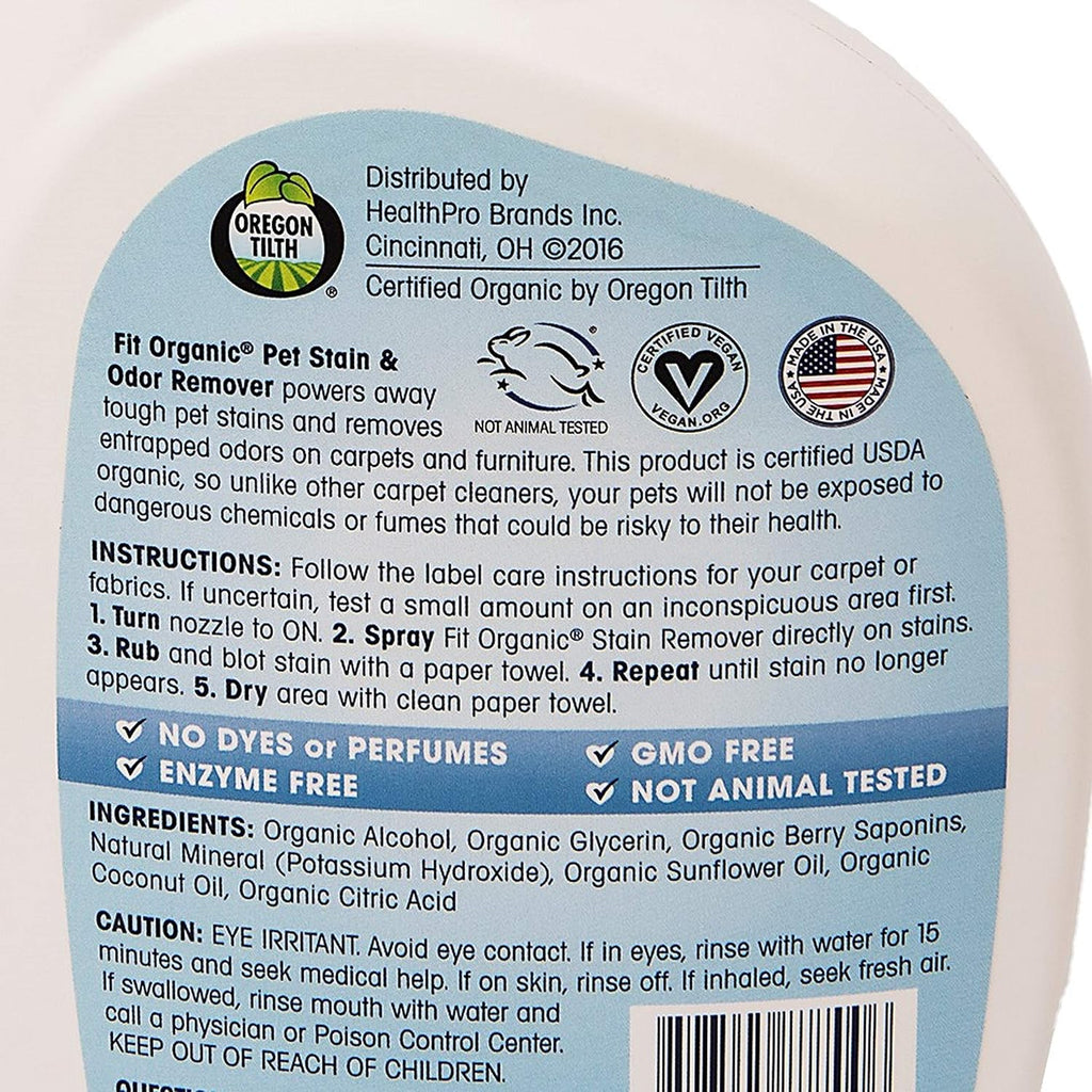 Fit Organic pet care carpet cleaner lifestyle packaging