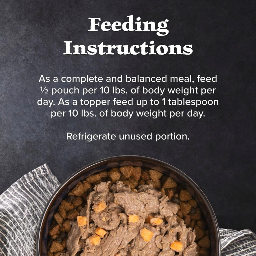 Blue Buffalo Wilderness Protein Powered Meals, Chicken and Beef, High-Protein Grain Free Adult Wet Dog Food, 9 oz. Pouches, 6 Count Variety Pack - Image 9
