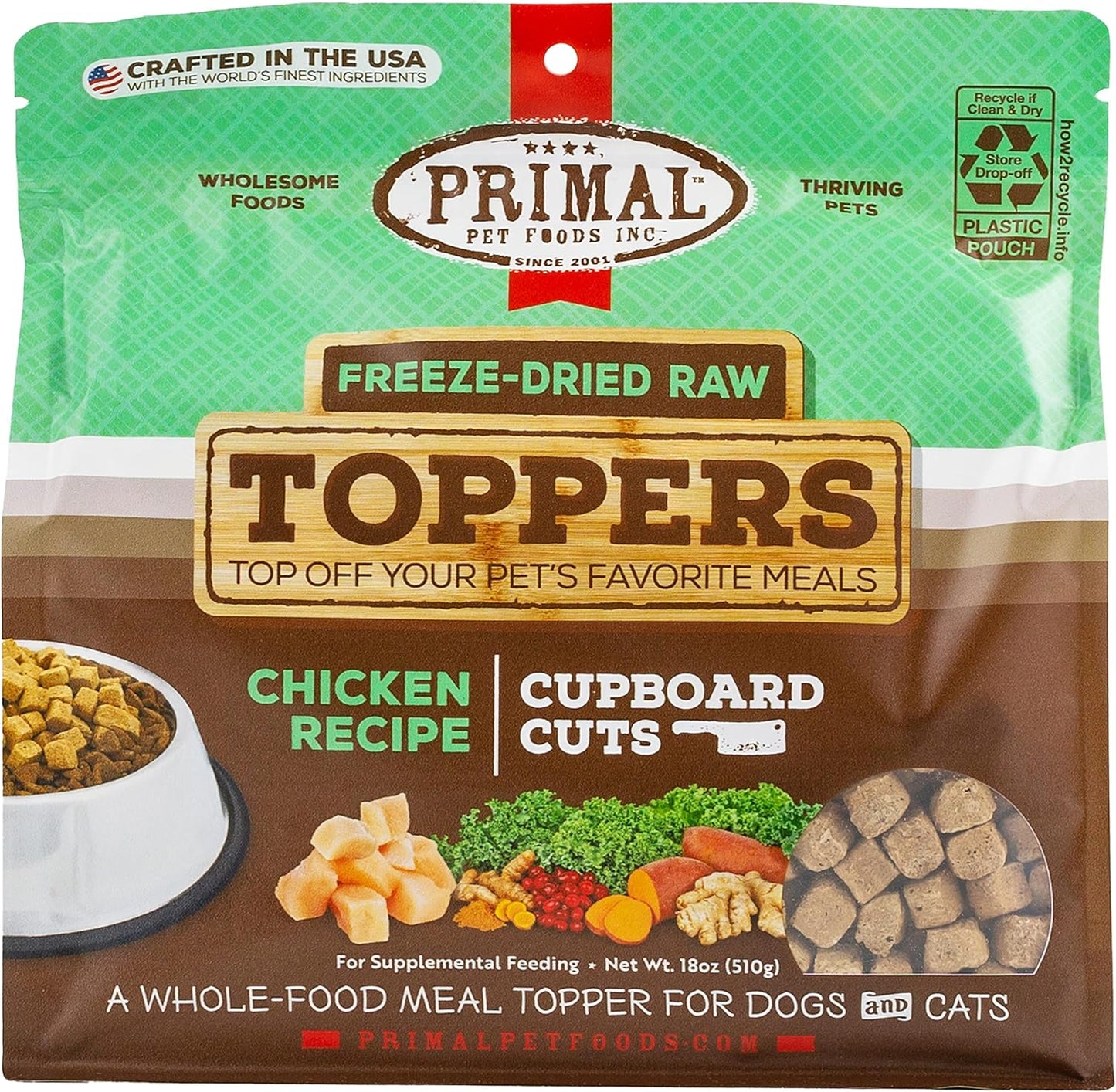 Primal Dog Food Toppers & Cat Food Toppers, Cupboard Cuts, Grain Free Meal Mixers with Probiotics, Raw Freeze Dried Dog Treats & Cat Treats, Great for Training (Beef, 18 oz) - Image 10