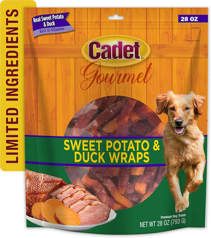 Cadet Gourmet Sweet Potato & Duck Dog Treats Wraps - Healthy & Natural Sweet Potato & Duck Dog Training Treats for Small & Large Breeds - Inspected & Tested in USA (28 oz.) - Image 9
