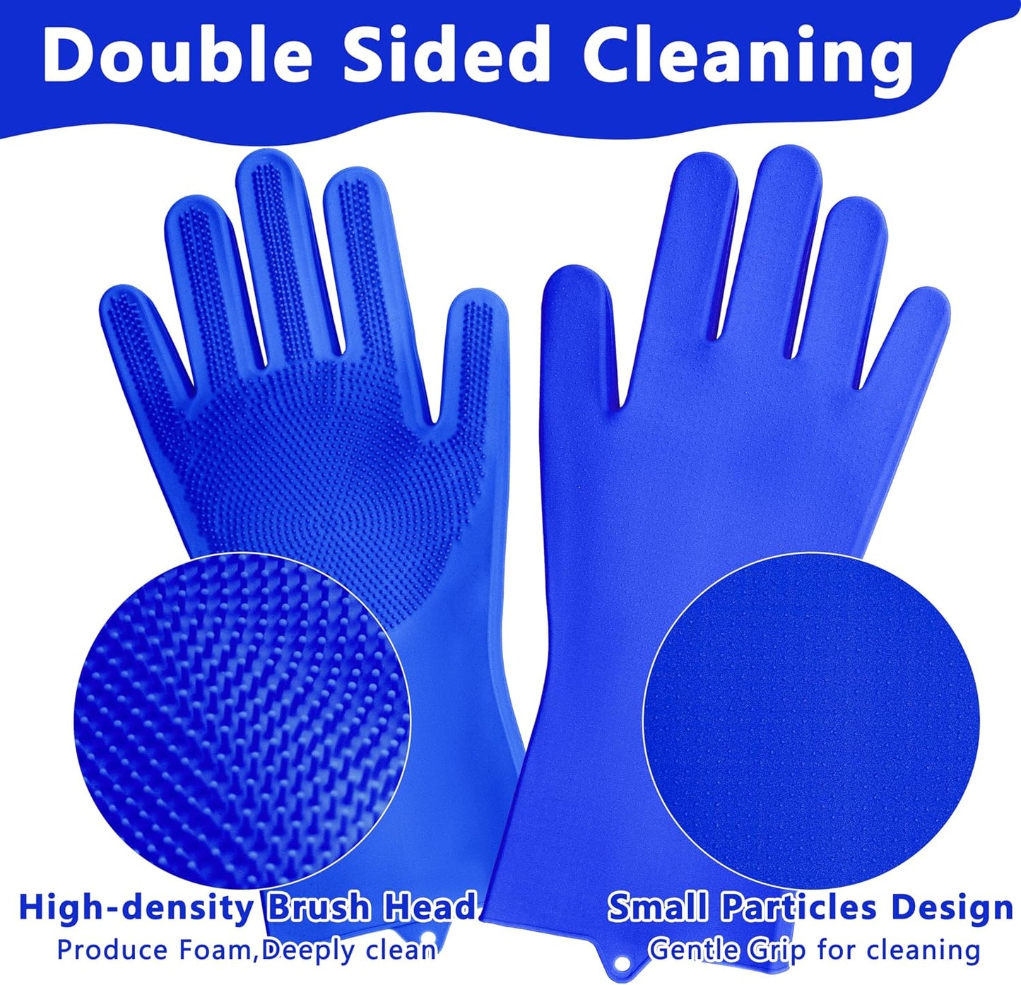 Reverse-side particle surface on Maiiu pet grooming gloves
