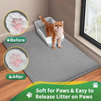 GRELY non slip base texture preventing the pet rug from sliding.