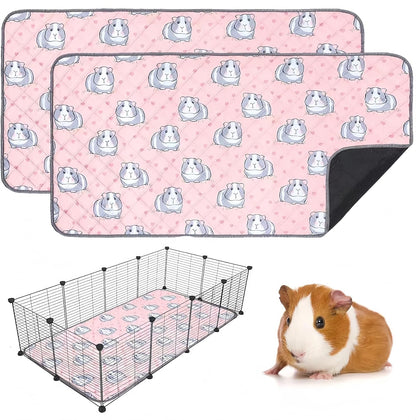 2 pcs Guinea Pig Cage Liners - Washable Guinea Pig Pee Pads, Waterproof Reusable & Anti Slip Guinea Pig Bedding Fast and Super Absorbent Pee Pad for Small Animals Rabbit Hamster Rat - Image 13