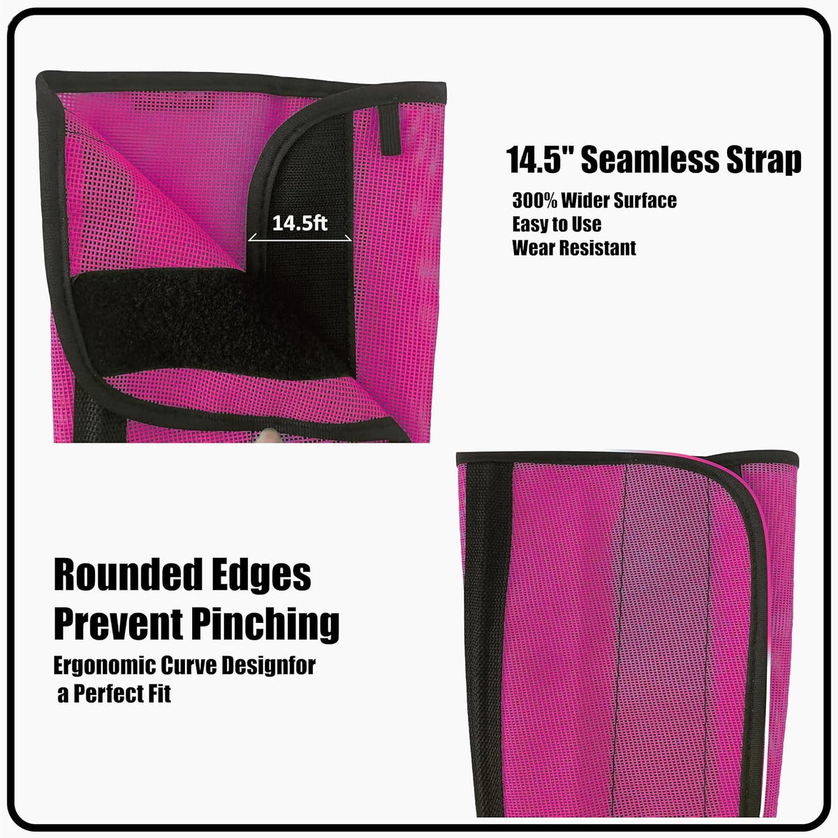 Full set of four pink Angetra shoofly leggings for comprehensive lower leg equine protection.